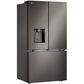 LG 26 cu. Ft 3 Door French Door, Counter Depth with Ice and Water In Printproof Black Stainless Steel, , large