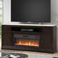A Plus International Avalon 84" Fireplace TV Stand in Chestnut and White, , large