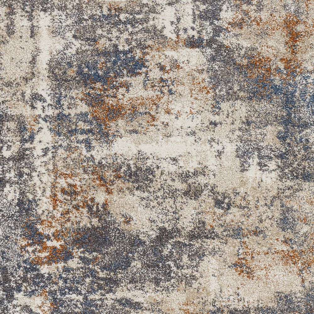 Surya Tuscany TUS-2325 2&#39; x 3&#39; Gray, Blue and Camel Area Rug, , large