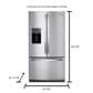 Whirlpool 27 Cu. Ft. 36" Wide French Door Refrigerator in Fingerprint Resistant Stainless Steel with Dual Icemaker, , large