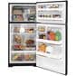 Hotpoint 15.6 Cu. Ft. Recessed Handle Top Freezer Refrigerator Right Hinge in Black, , large