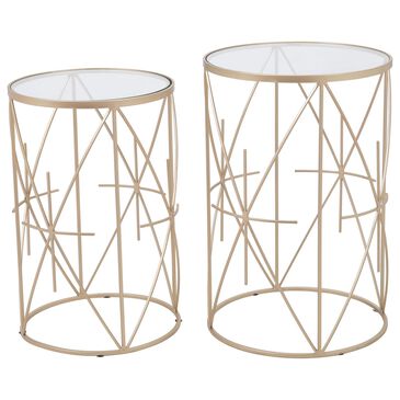 Zuo Modern Hadrian Side Table in Gold (Set of 2), , large
