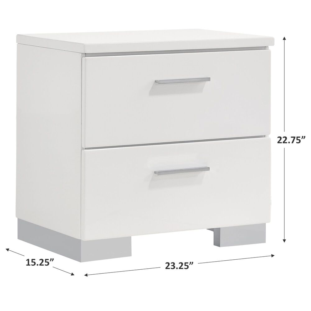 Pacific Landing Nightstand in High Gloss White, , large
