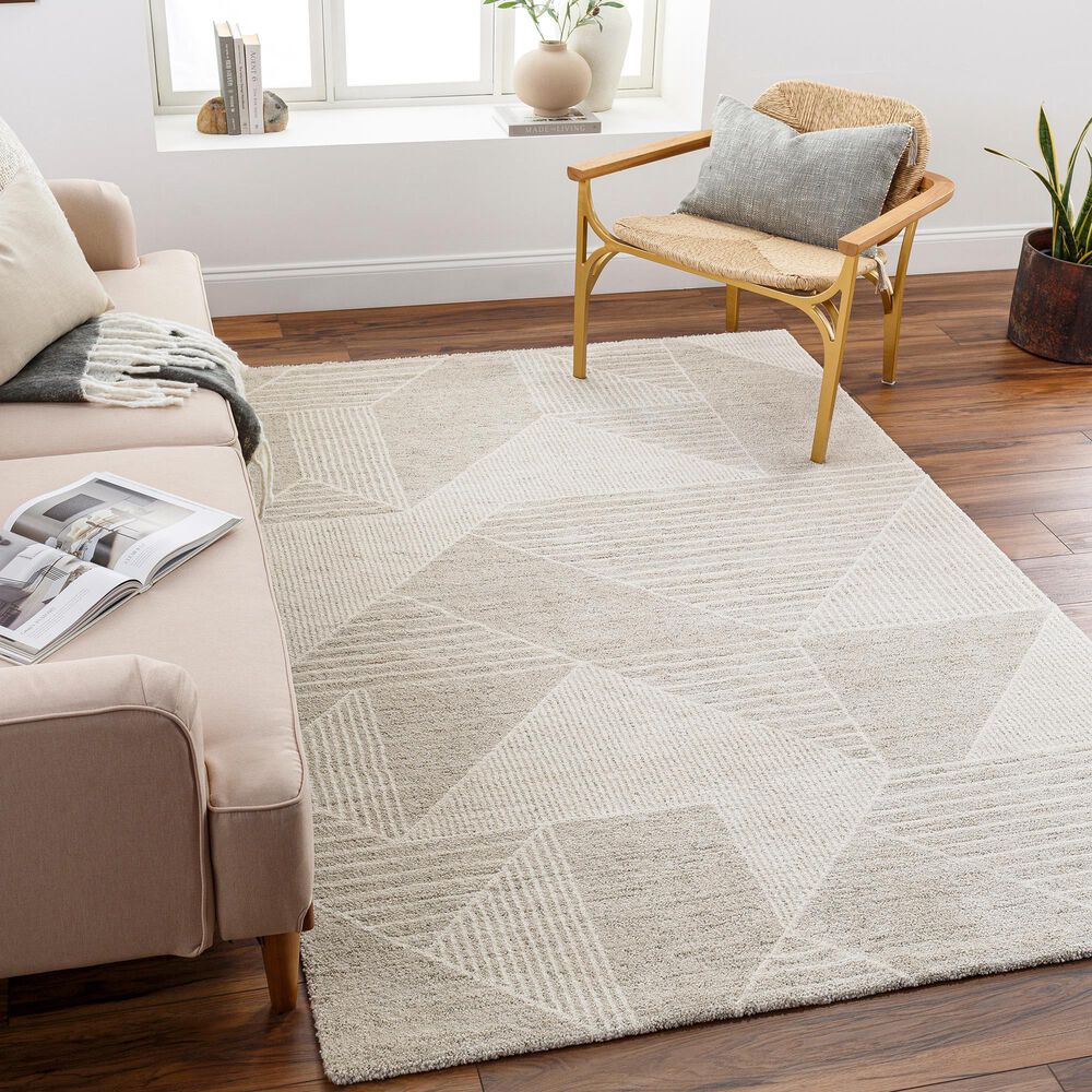 Surya Gavic 2&#39; x 3&#39; Light Beige and Medium Gray Area Rug, , large