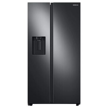 Samsung 27.4 Cu. Ft. Large Capacity Side by Side Refrigerator in Black Stainless Steel, , large