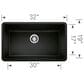 Blanco Precis 32" Super Single Bowl Kitchen Sink in Coal Black, , large