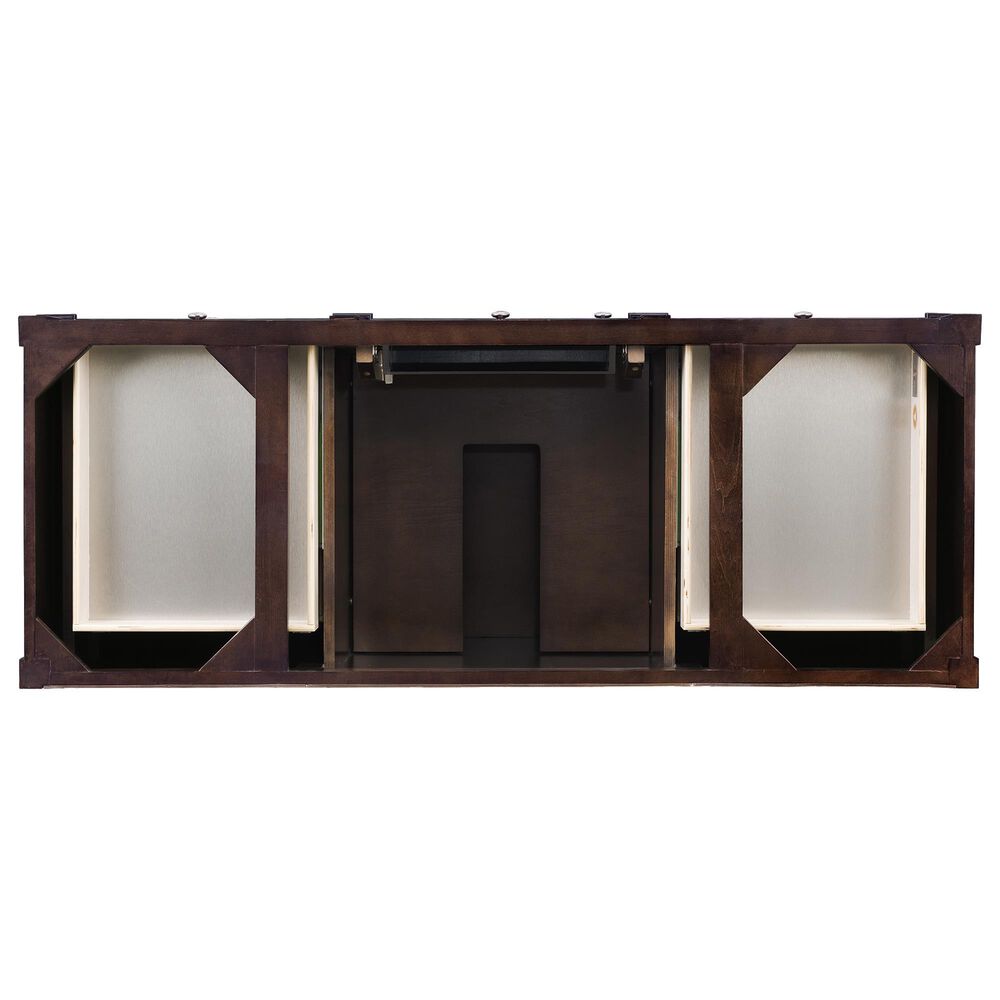 James Martin Brittany 60&quot; Single Bathroom Vanity in Burnished Mahogany with 3 cm Eternal Jasmine Pearl Quartz Top and Rectangle Sink, , large