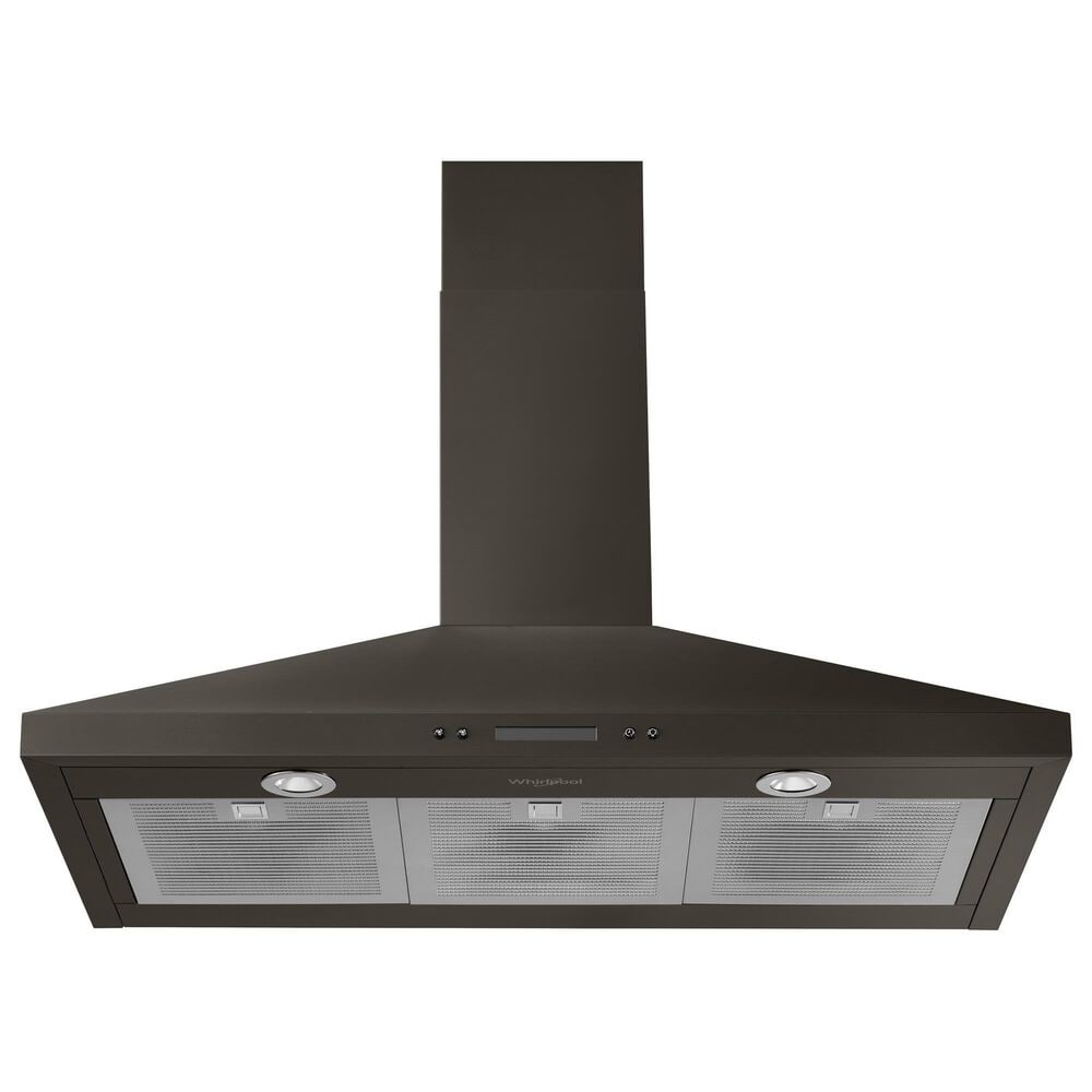 Whirlpool 36&quot; Chimney Wall Mount Range Hood in Fingerprint Black Stainless Steel, , large