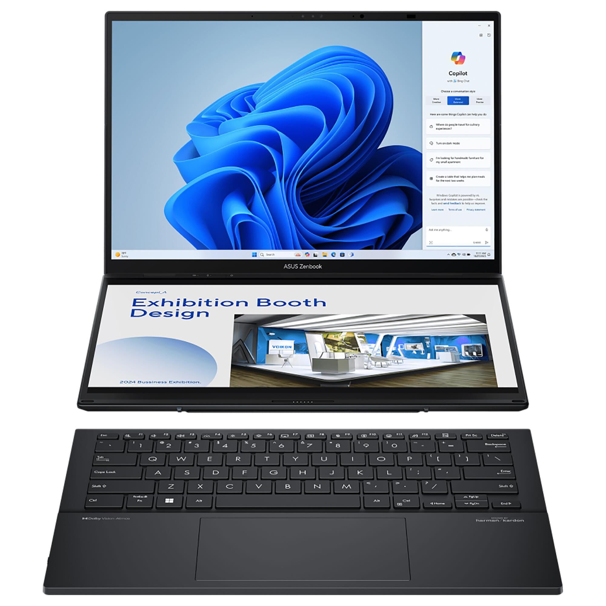 Asus Zenbook Duo 14 Laptop | Intel Core Ultra 7 Processor 155H - 16GB RAM  - Intel Arc Graphics - 1TB SSD in Inkwell Grey | Shop NFM