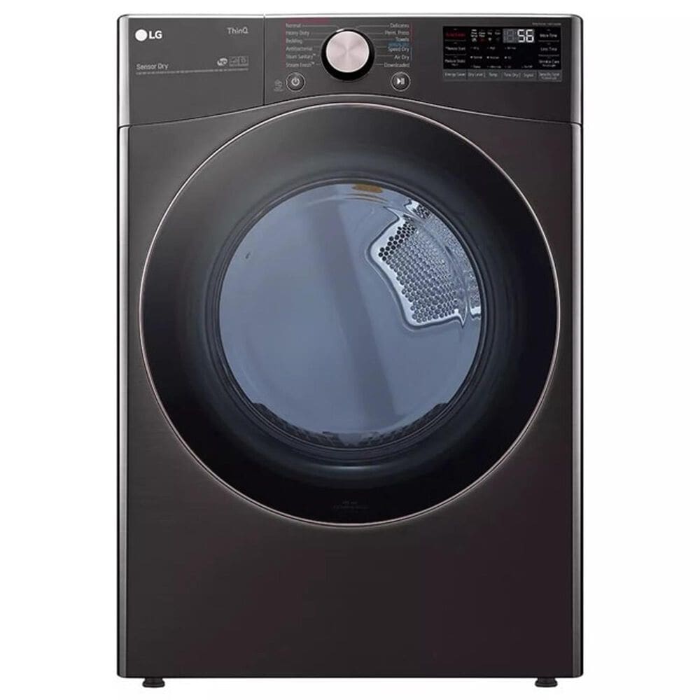 LG 4.5 Cu. Ft. Front Load Washer and 7.4 Cu. Ft. Electric Dryer Laundry Pair with Pedestals in Black Steel, , large