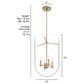 Hunter Sacha 4-Light Pendant in Alturas Gold, , large