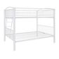 Linden Boulevard Full over Full Heavy Metal Bunk Bed in White, , large