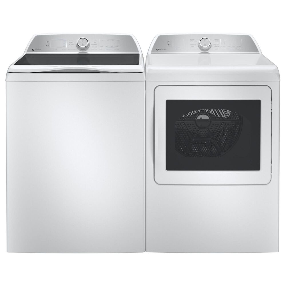 GE Profile 7.4 Cu. Ft. Electric Dryer with Sanitize Cycle and Sensor Dry in White, , large