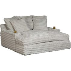 Moore Furniture Double Chaise in Dove Gray