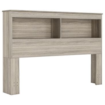 Lemoore Essential Full/Queen Bookcase Headoard in Swedish Grey Elm, , large