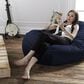 Jaxx 4" Lounger Bean Bag in Navy, , large