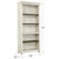 Riva Ridge Caraway Open Bookcase in Aged Ivory, , large