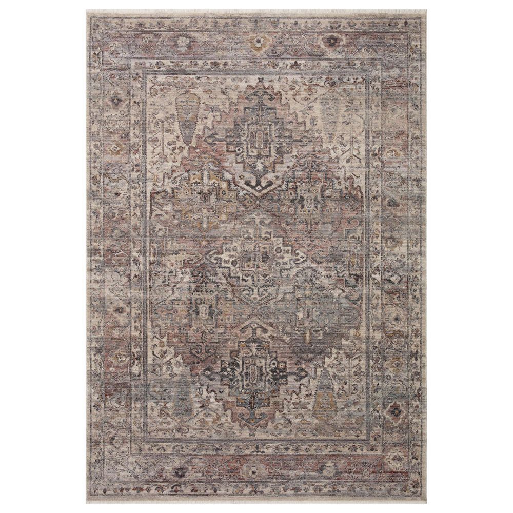 Loloi Lyra 5"3" x 7"9" Sunset and Silver Area Rug, , large