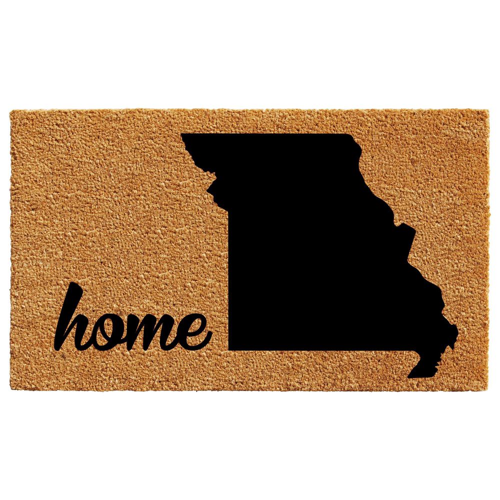 Callaway Missouri 2" x 3" Natural and Black Door Mat, , large