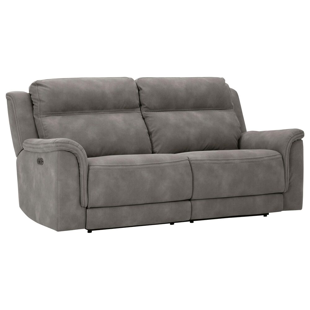 Signature Design by Ashley Next-Gen DuraPella Power Reclining Sofa with Power Headrest in Slate, , large