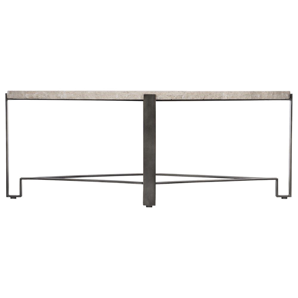 Bernhardt Sayers 48&quot; Cocktail Table in Oil-Rubbed Bronze and White, , large