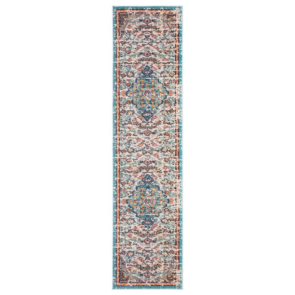 Safavieh Madison MAD447F 2" x 8" Grey and Light Blue Runner, , large