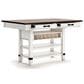 Signature Design by Ashley Valebeck Counter Height Table in White and Brown - Table Only, , large