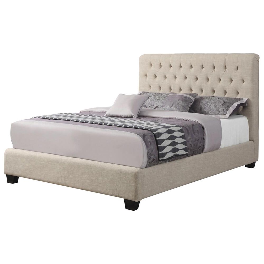 Pacific Landing Chloe King Upholstered Bed in Neutral, , large