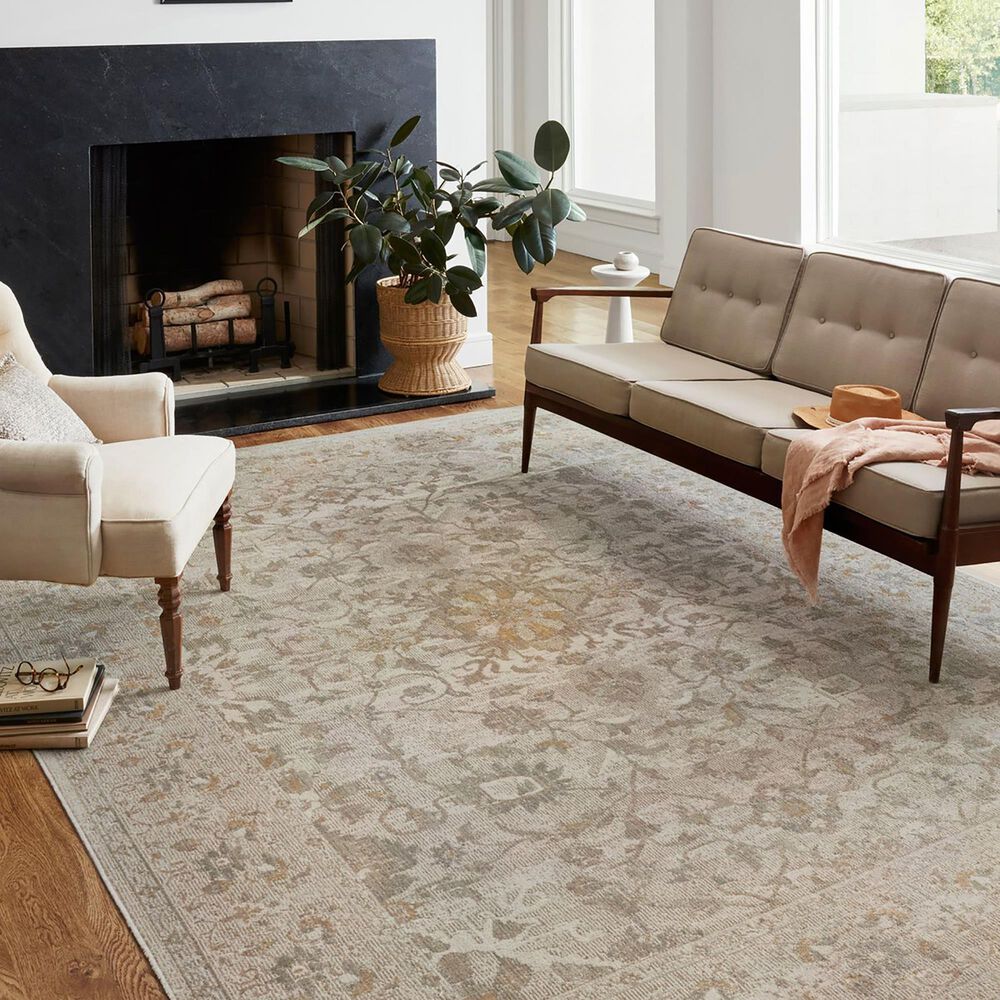 Chris Loves Julia x Loloi Rosemarie 6&#39;3&quot; x 9&#39; Ivory and Natural Area Rug, , large