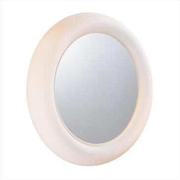 Lite Source Oki Wall Mirror Lamp in Frost with Metal Back Plate, , large