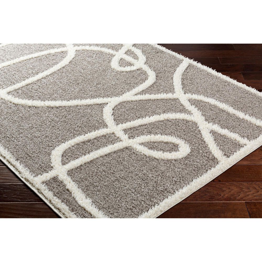 Surya Rodos Abstract 6&#39;7&quot; x 9&#39; Charcoal, White, Sage Area Rug, , large