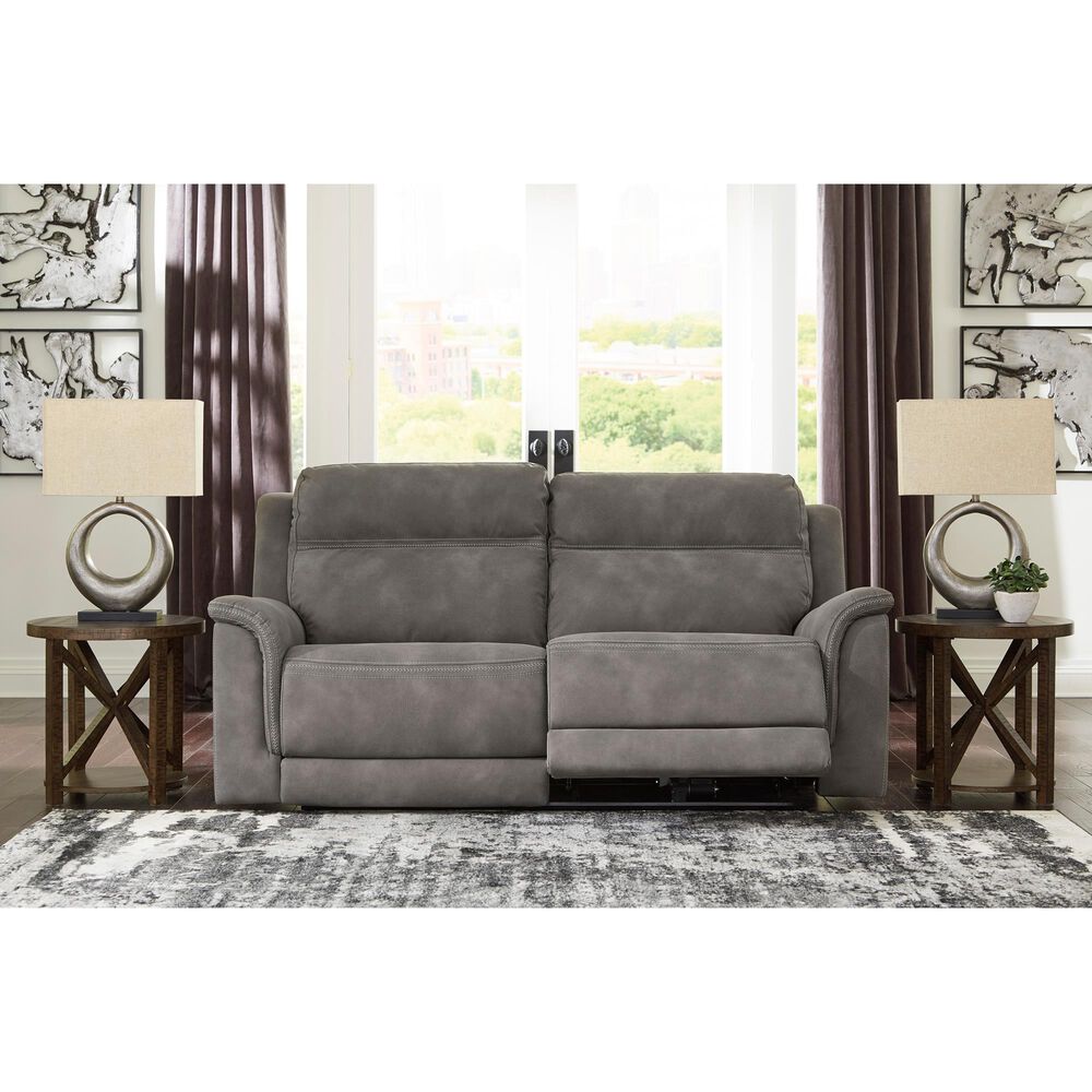 Signature Design by Ashley Next-Gen DuraPella Power Reclining Sofa with Power Headrest in Slate, , large