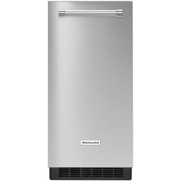 KitchenAid 15" Automatic Ice Maker with Drain Pump in PrintShield Stainless Steel Finish, , large