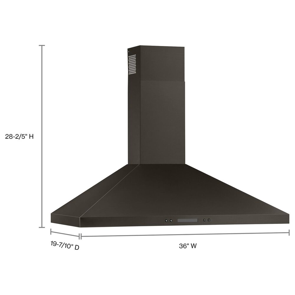 Whirlpool 36&quot; Chimney Wall Mount Range Hood in Fingerprint Black Stainless Steel, , large