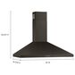 Whirlpool 36" Chimney Wall Mount Range Hood in Fingerprint Black Stainless Steel, , large