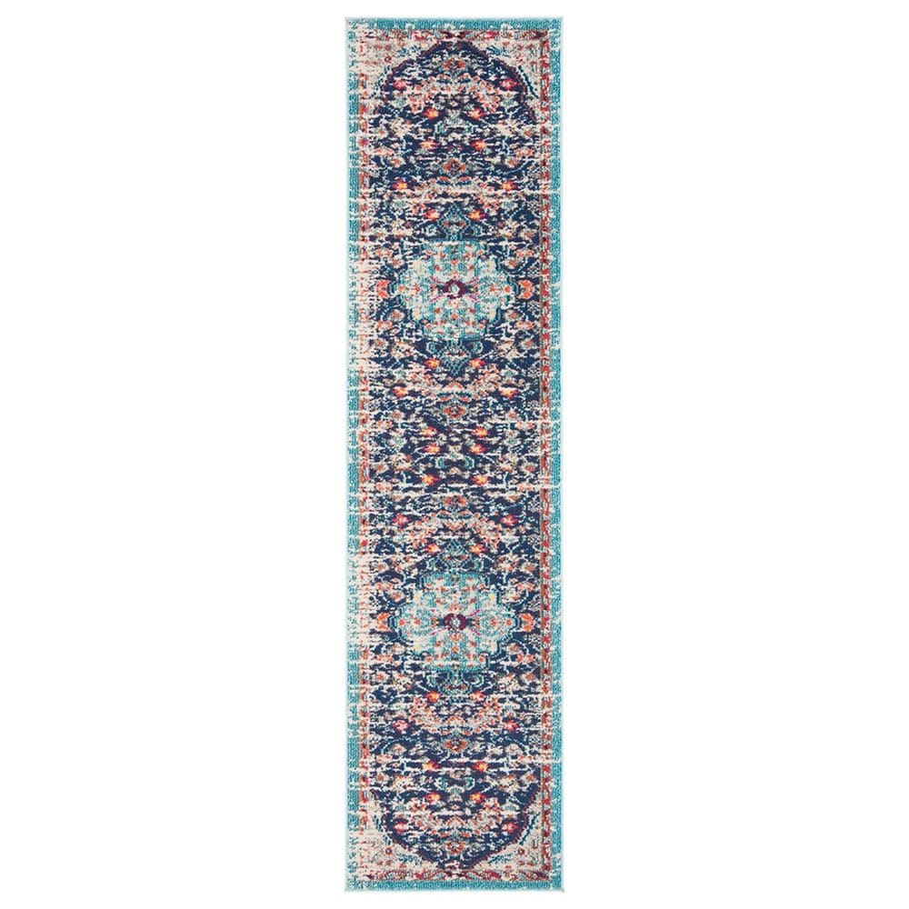 Safavieh Madison MAD447Z 2"2" x 14" Black and Teal Runner, , large