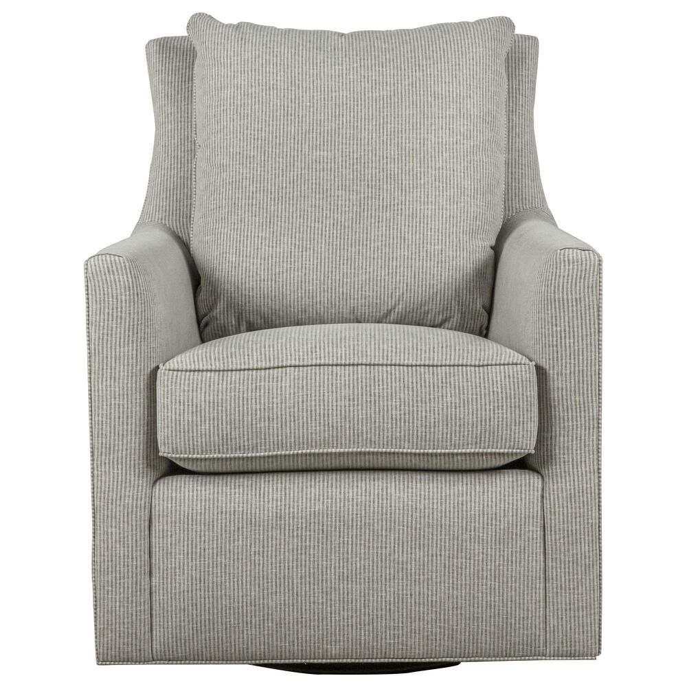 Huntington House Swivel Glider in Gray and White Stripe, , large