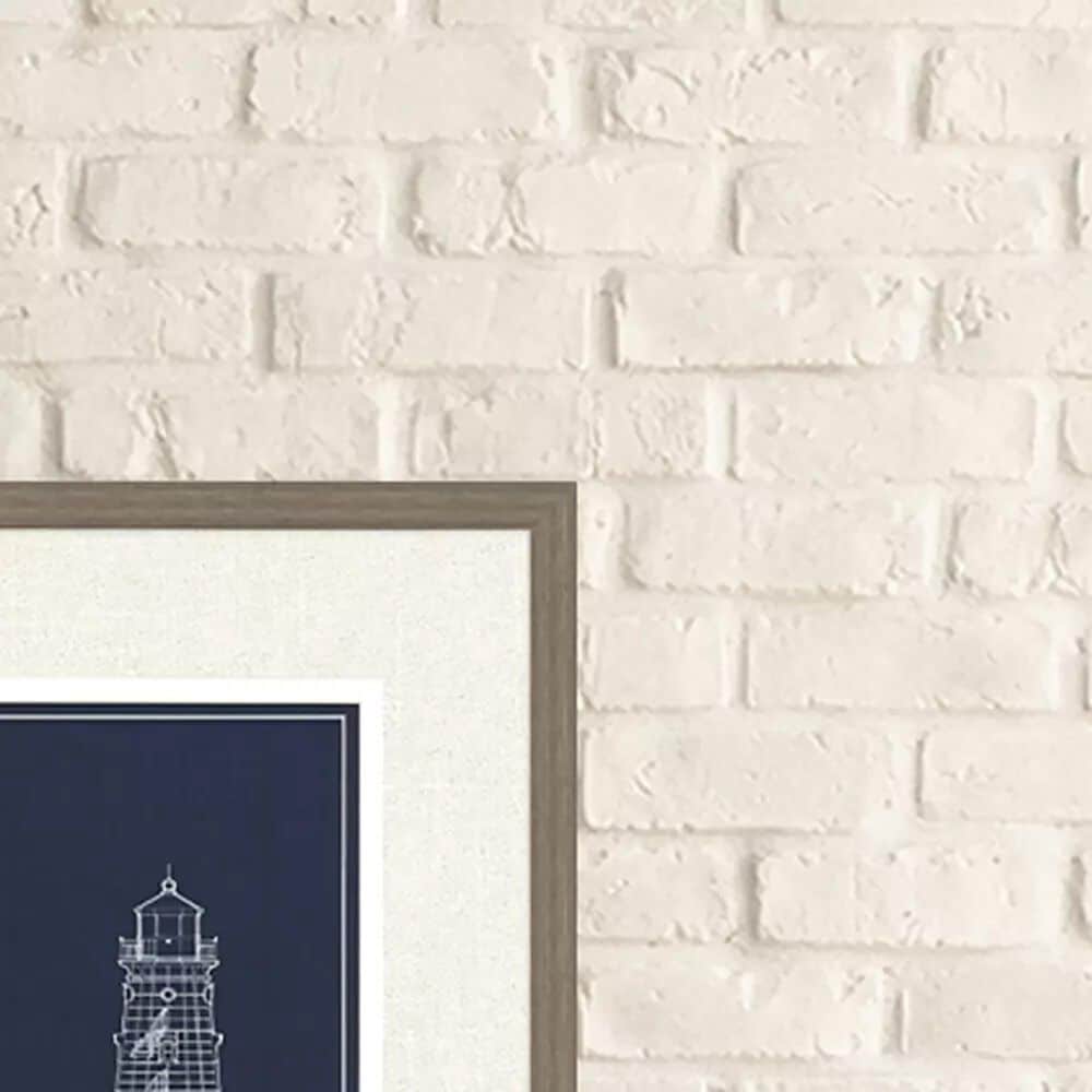 Paragon Lighthouse II 29&quot; x 25&quot; Wall Art in Blue &#40;Set of 2&#41;, , large