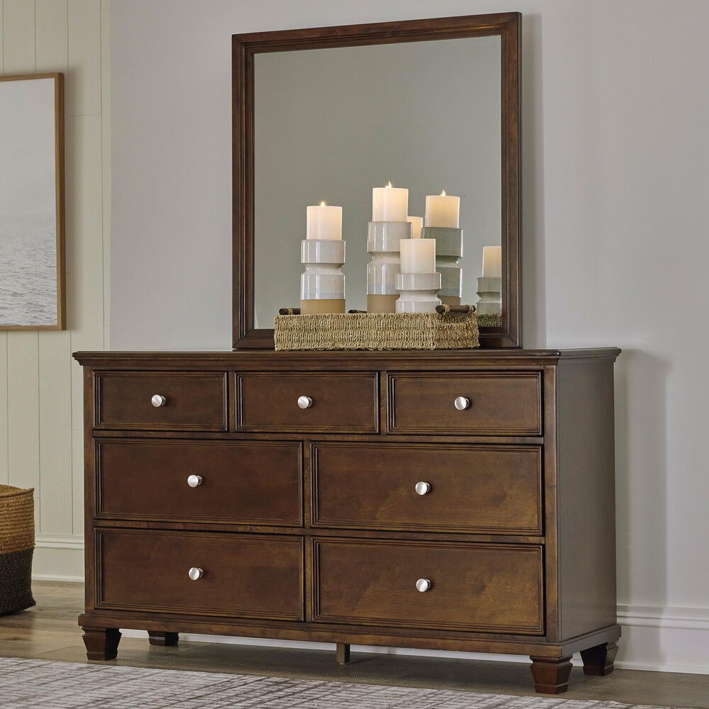 Signature Design by Ashley Danabrin 7-Drawer Dresser and Mirror in Brown, , large