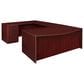 Regency Global Sourcing Legacy 71" Double Pedestal U-Desk in Mahogany, , large