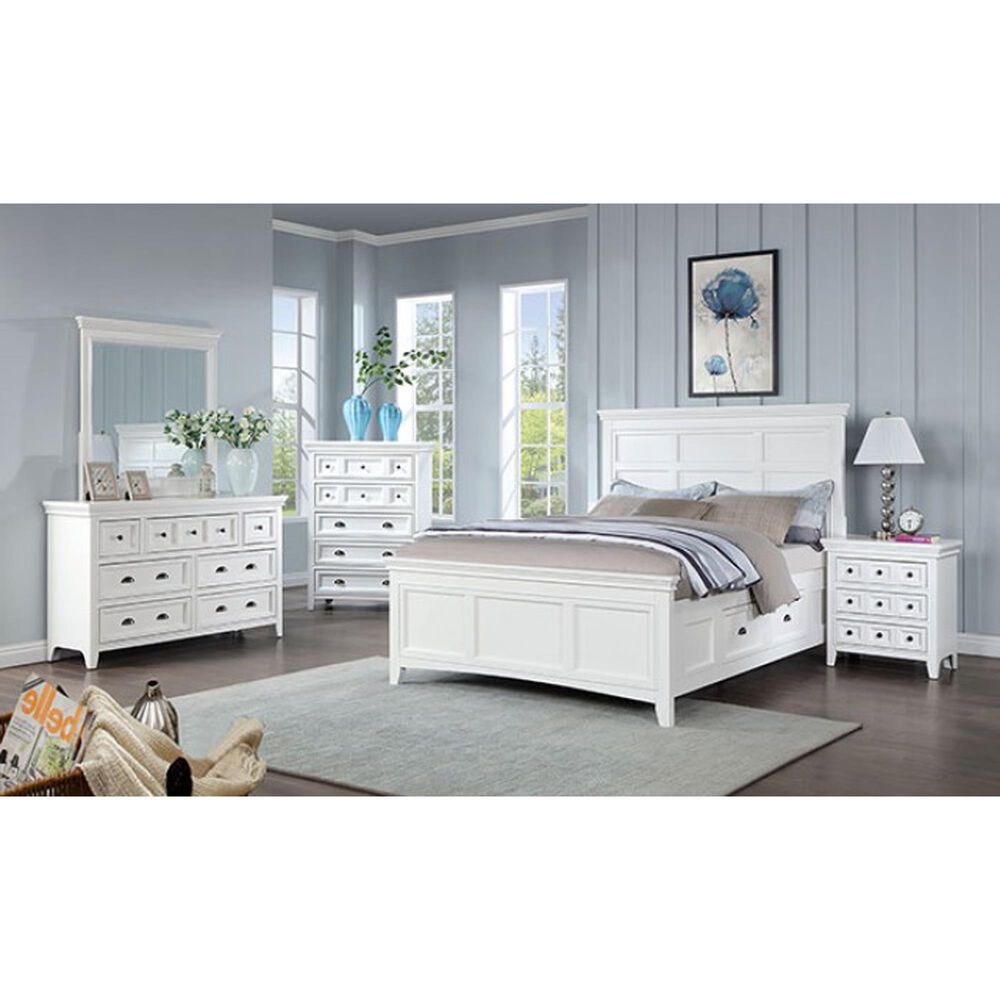 Furniture of America Castile 7-Drawer Dresser and Mirror in White, , large