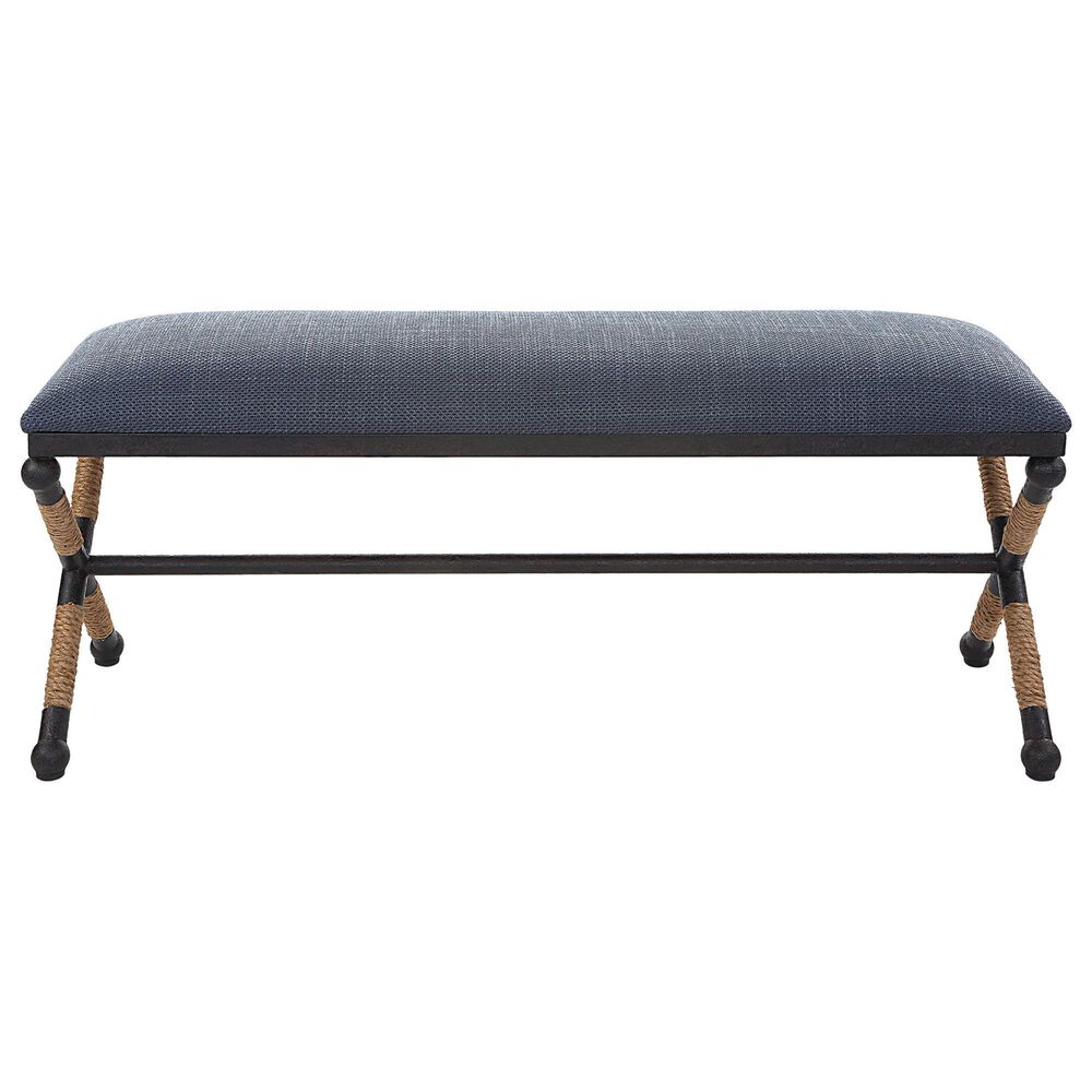 Uttermost Firth Bench in Navy Blue, , large