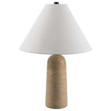 37B Agate Rounded Table Lamp in Natural Travertine, , large