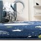 Safavieh Carousel CRK103 6"7" Square Navy and Ivory Kids  Area Rug, , large