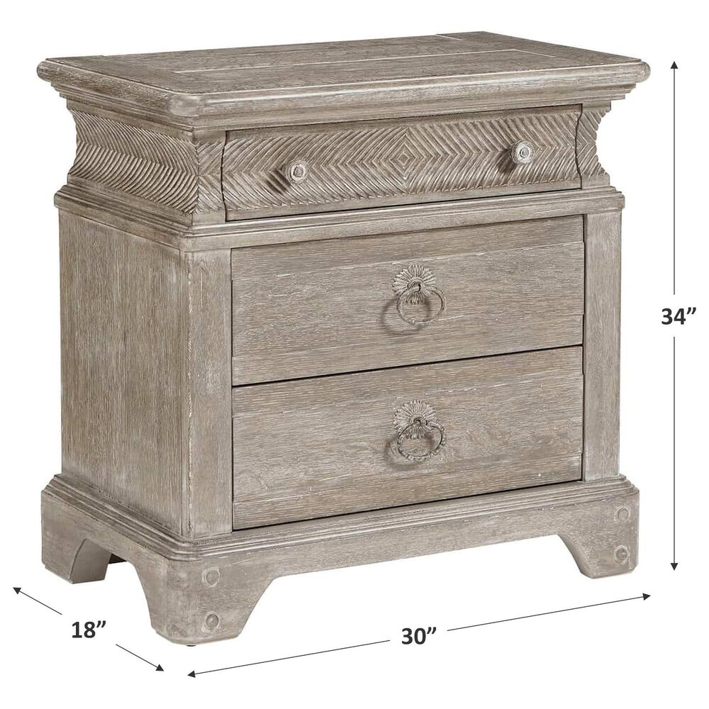 Vantage Summer Creek Bedside Chest in Scrubbed Oak, , large