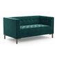 37B Isaac Stationary Loveseat in Green Velvet, , large