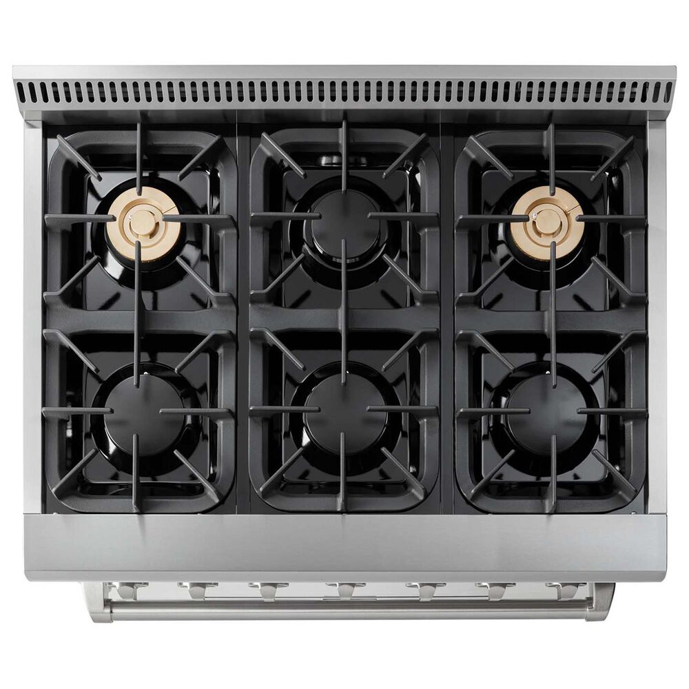 Thor Kitchen 36&quot; Professional Dual Fuel Range with Natural Gas in Stainless Steel, , large