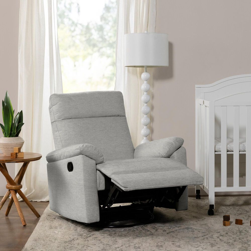 New Haus Suzy Swivel Glider Recliner in Frost Grey, , large