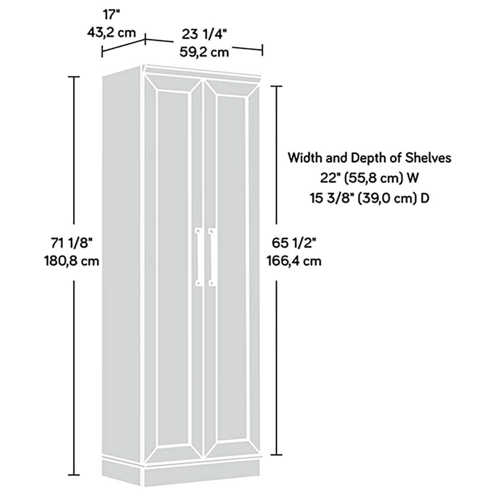 Sauder HomePlus 2-Door Storage Cabinet in Dakota Oak, , large