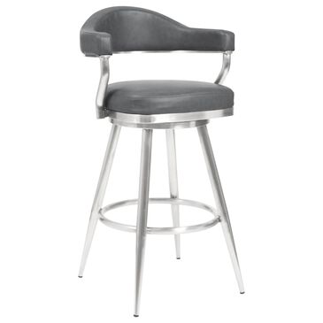 Blue River Justin 30" Swivel Barstool in Stainless Steel, , large